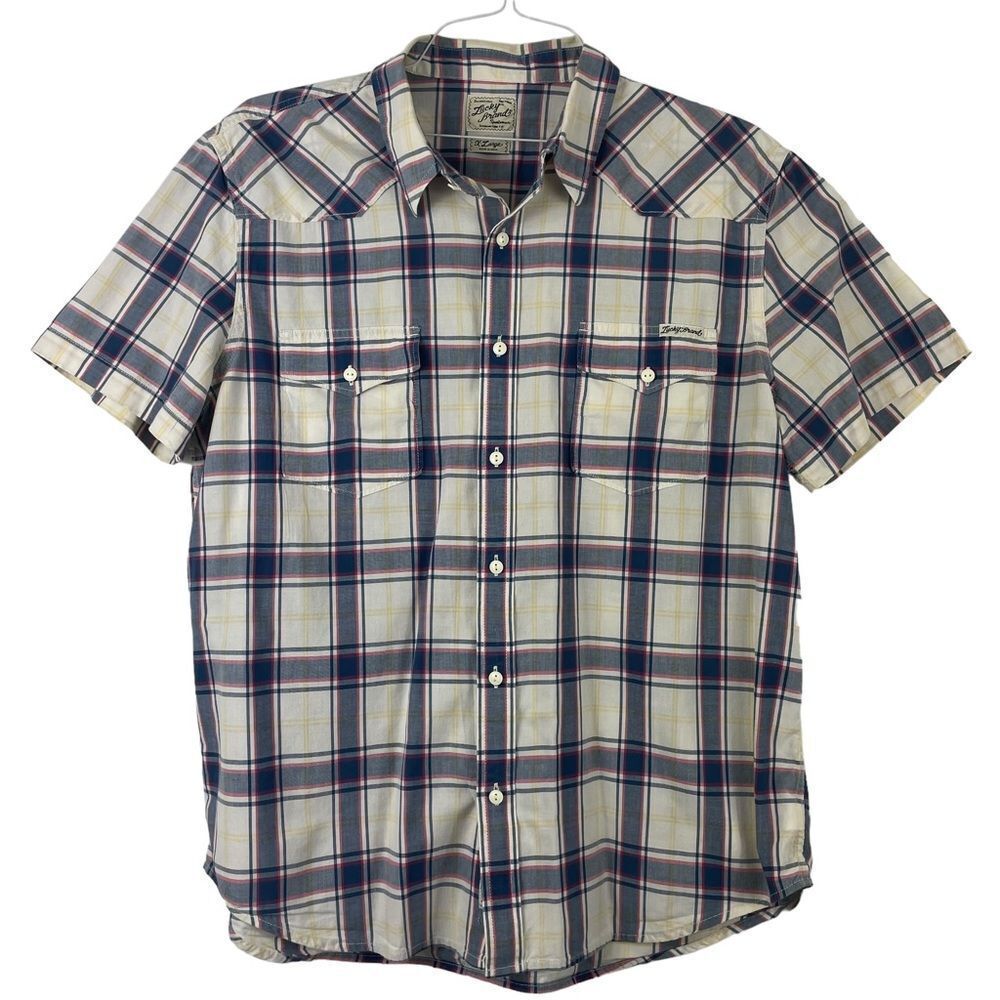Men's Lucky Brand Short Sleeve Plaid Button Down XL‎ - Picture 3 of 7